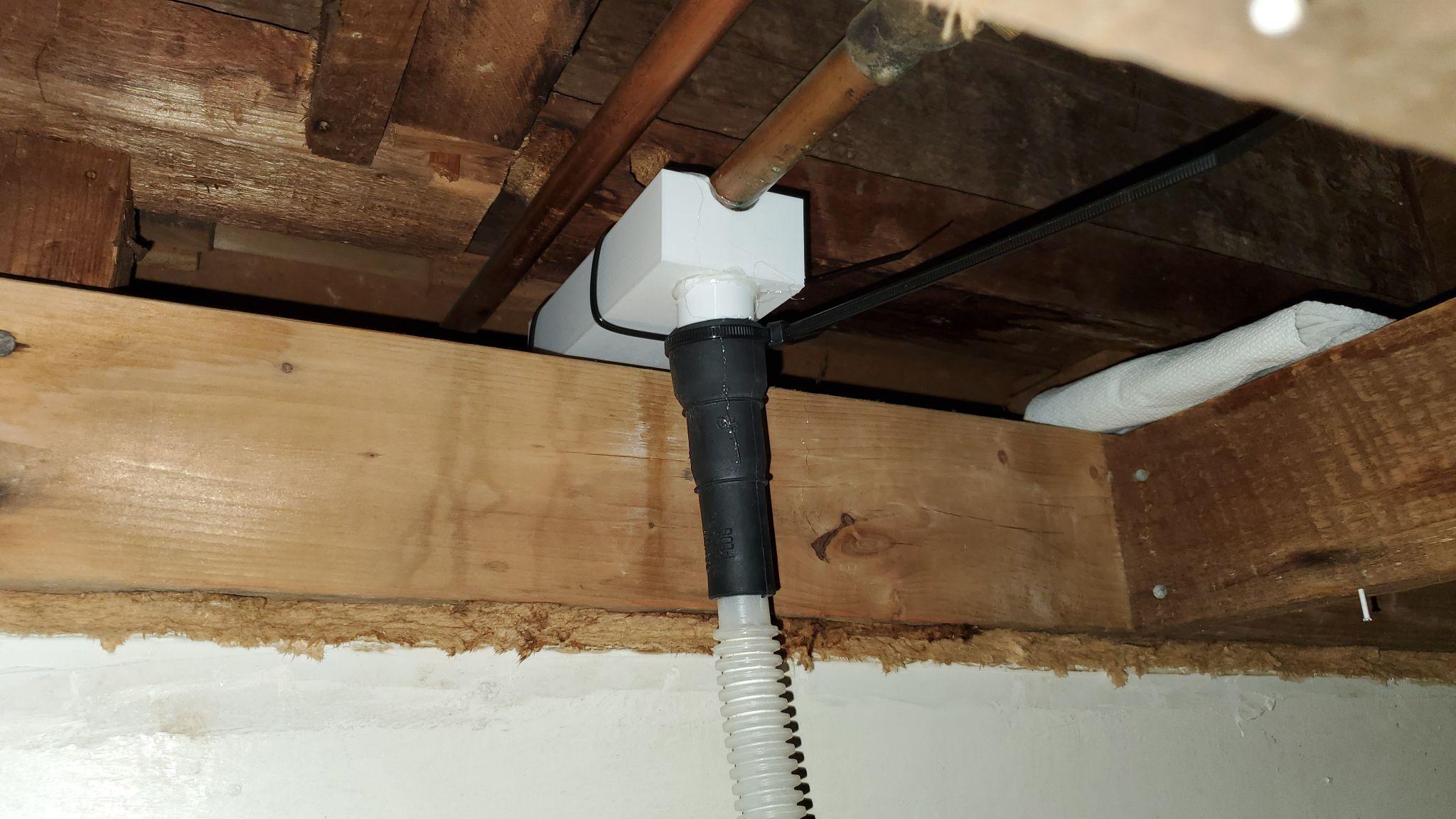 Drain installed