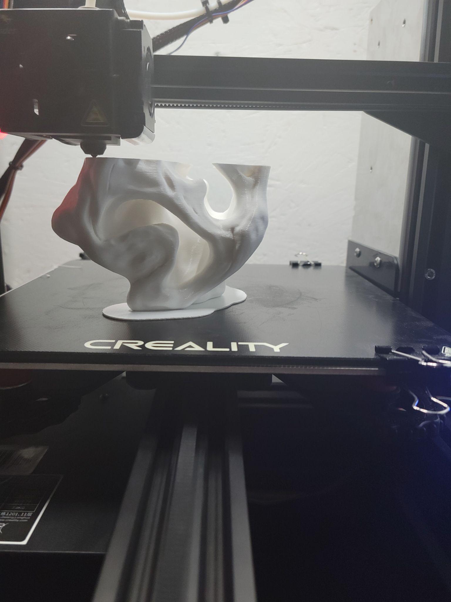 3D printed T-Rex skull — a multi-part assembly showing what’s achievable with FDM at larger scales